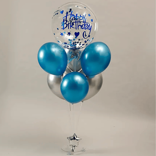 Blue Bliss Birthday Balloon Bouquet
