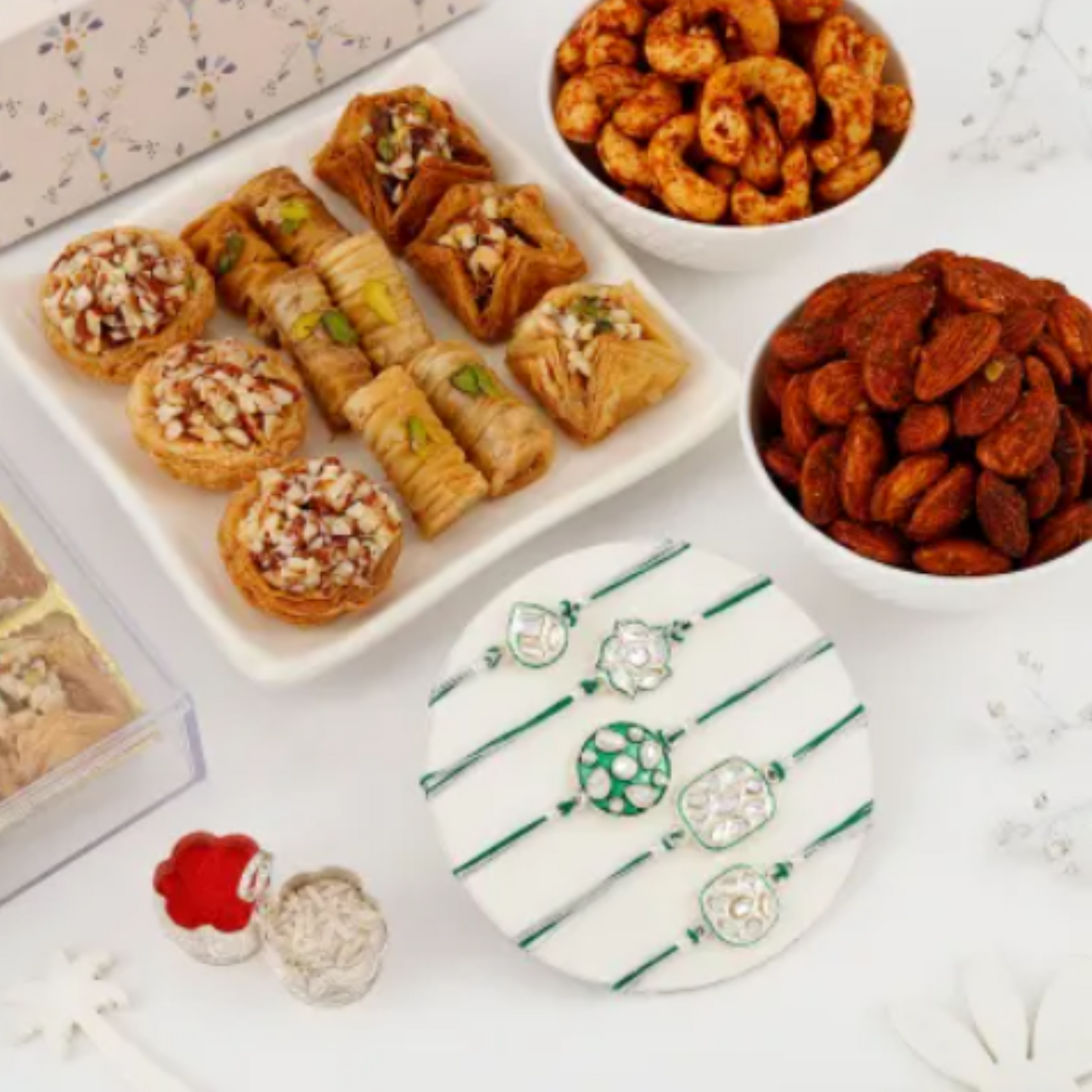 "Flavors of Tradition: Luxurious Rakhi Hamper"