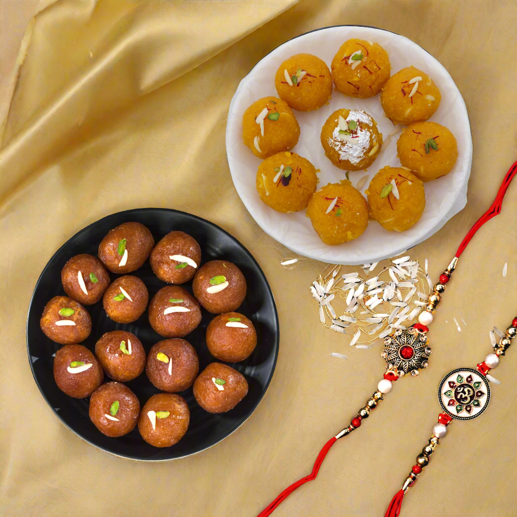 "Strengthening Sibling Bonds: Raksha Bandhan Rakhi and Sweets Combo"