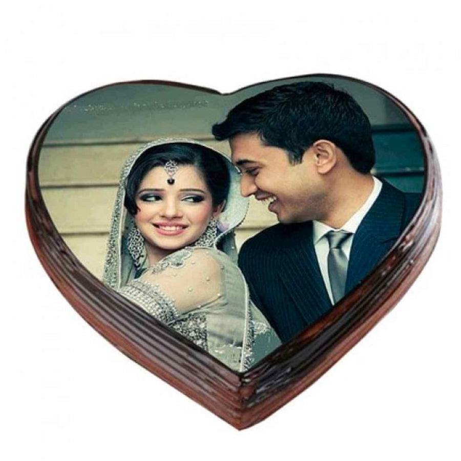 Heart Shape Photo Cake