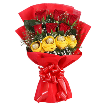 Romantic Red Roses and Chocolates Gift Set