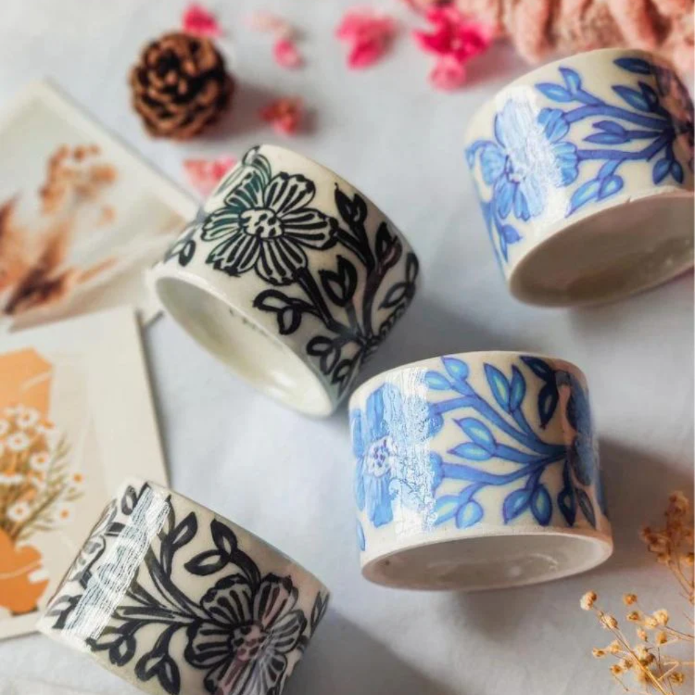 Roohani Rang Ceramic Candles-Set of Two