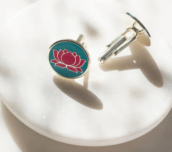 Khatu Cufflinks Jaipur Lotus