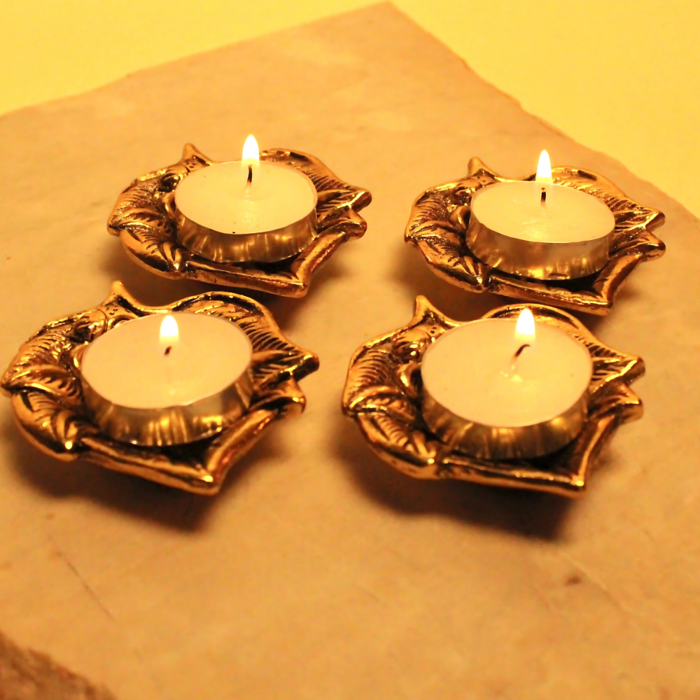 Bigwishbox Golden Ganesha Diyas