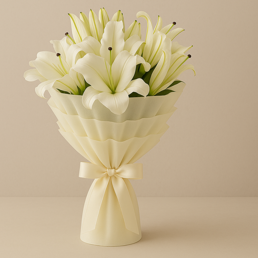 White Lilly Black Forest Treat