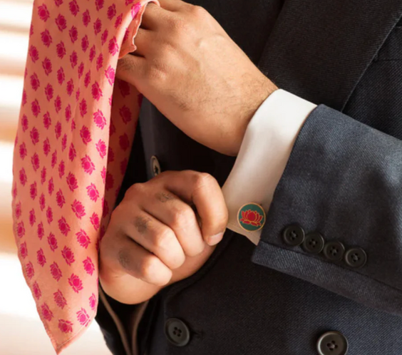 Khatu Cufflinks Jaipur Lotus