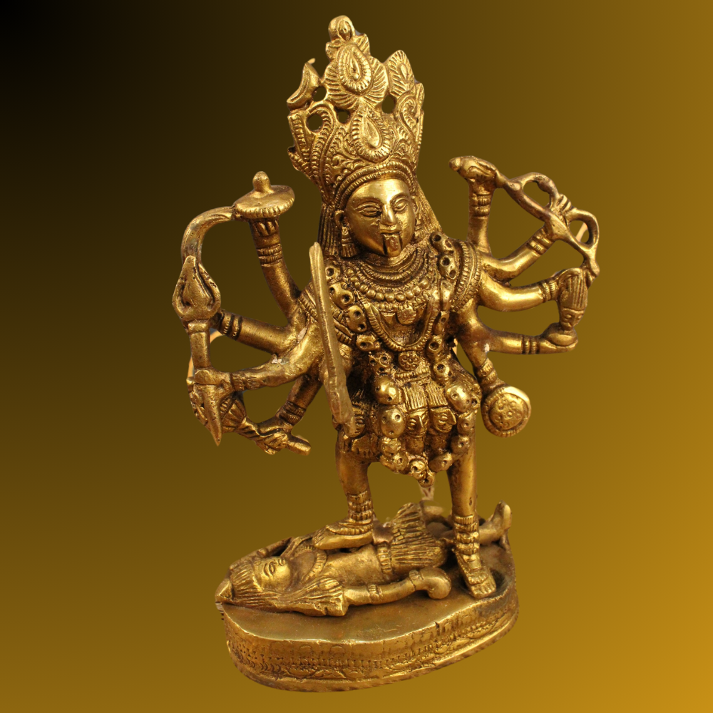 Maa Kali Brass Idol – Antique Finish | Fierce Divine Protector
