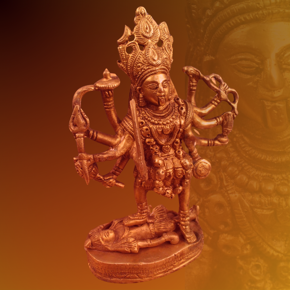 Maa Kali Brass Idol – Antique Finish | Fierce Divine Protector