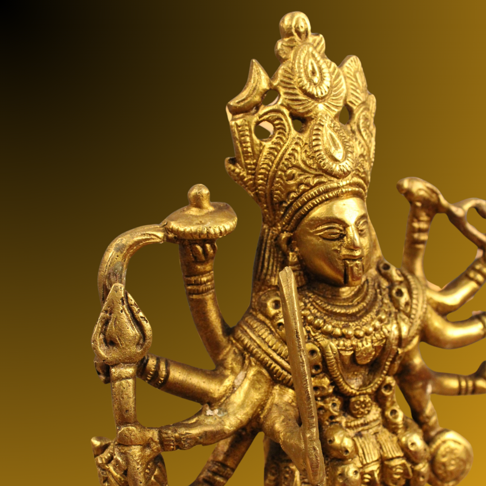 Maa Kali Brass Idol – Antique Finish | Fierce Divine Protector