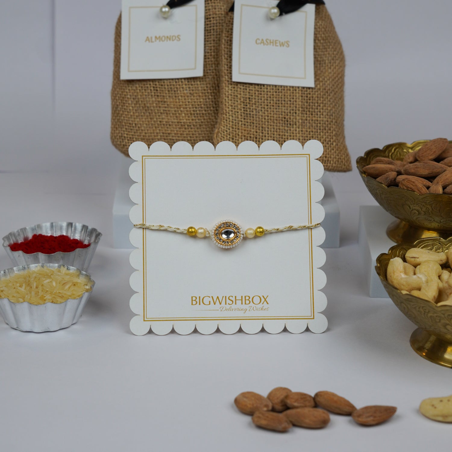 Kundan Rakhi & Nutty Potli Delight