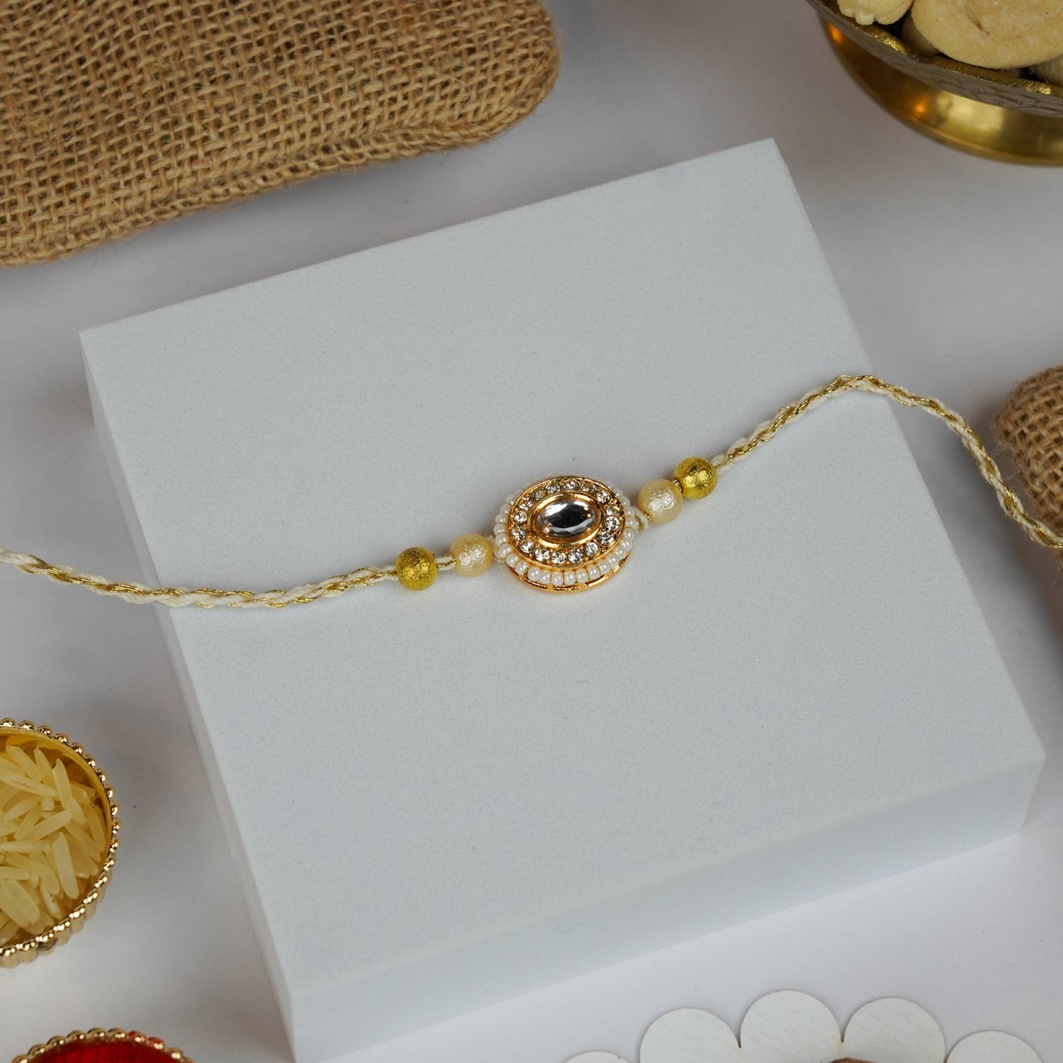 Kundan Rakhi & Nutty Potli Delight