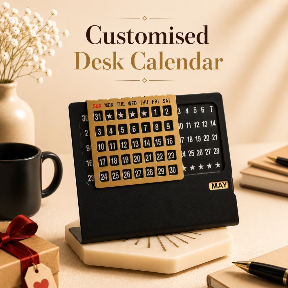 Customised Metal Desk Calendar