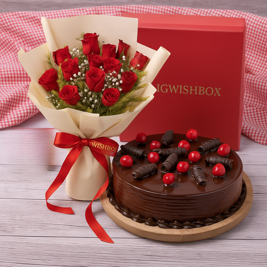 Classic Roses & Choco Indulgence