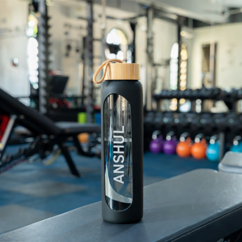 Glass Water Bottle with Protective Sleeve