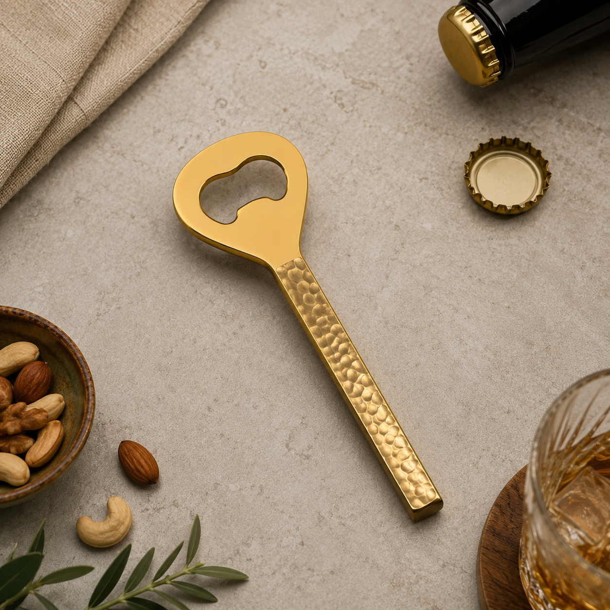 Bigwishbox 'Jashn' Gold Plated Bottle Opener
