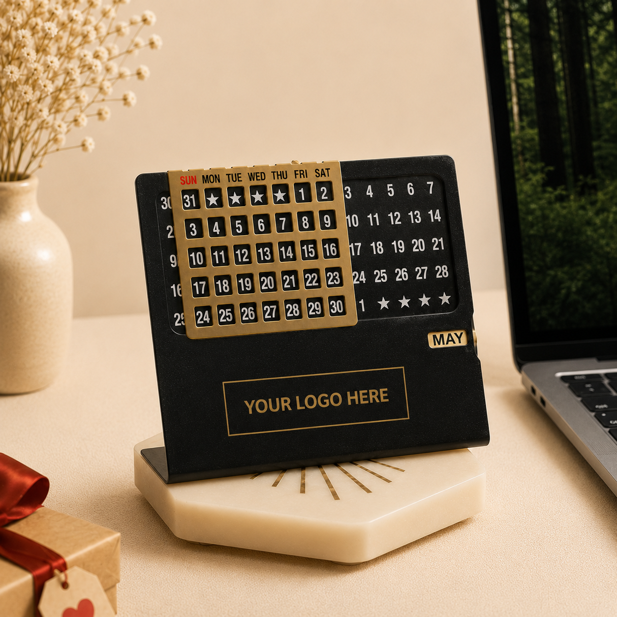 Customised Metal Desk Calendar
