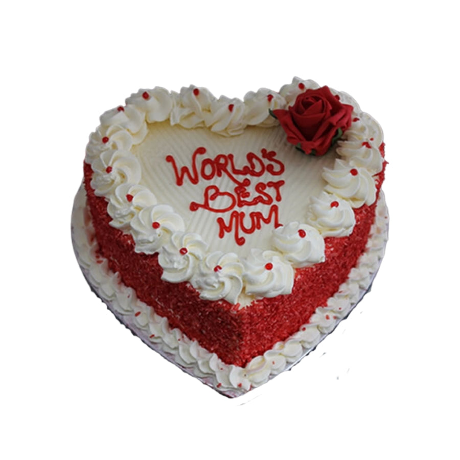 From the Heart: A Sweet Red Velvet Cake for Mom