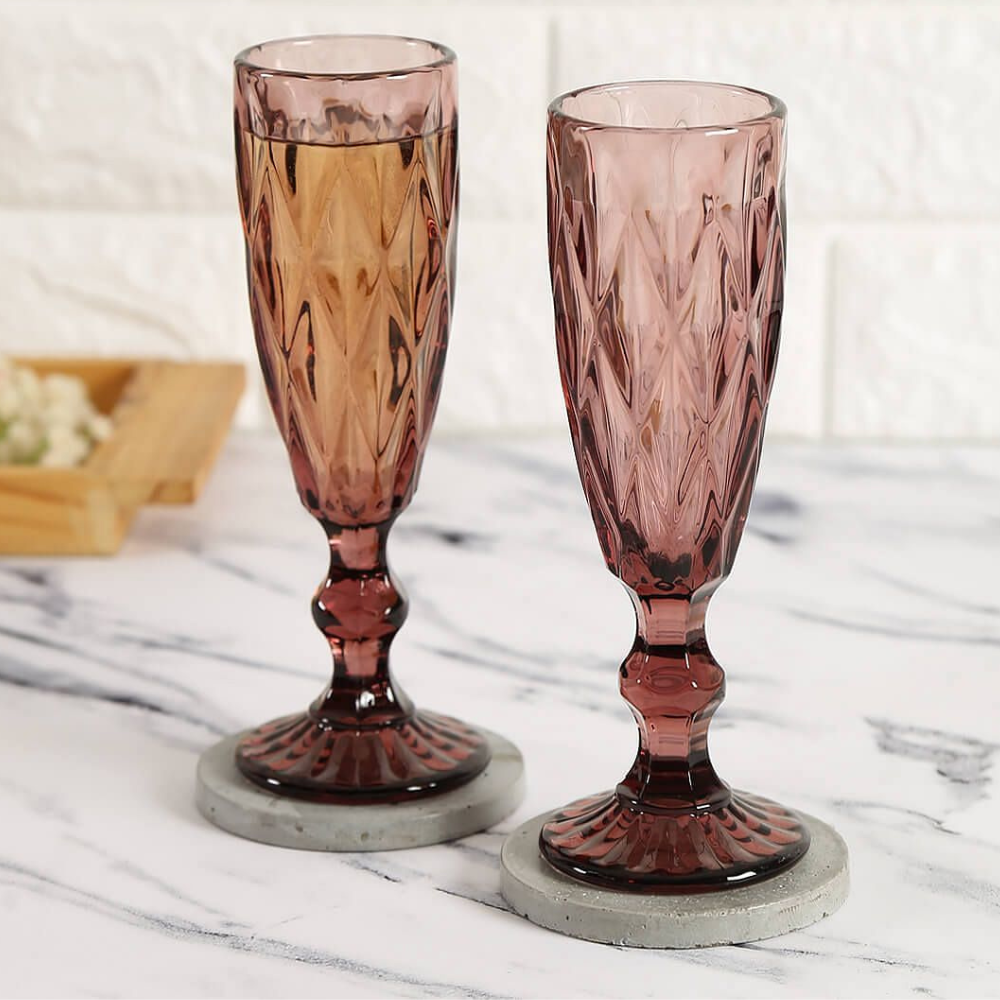Plum Champagne Glasses (set of 2)