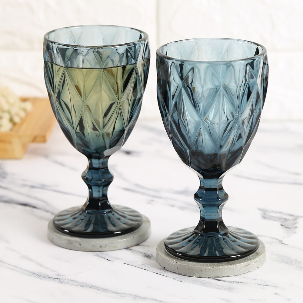 Blue Wine Glasses