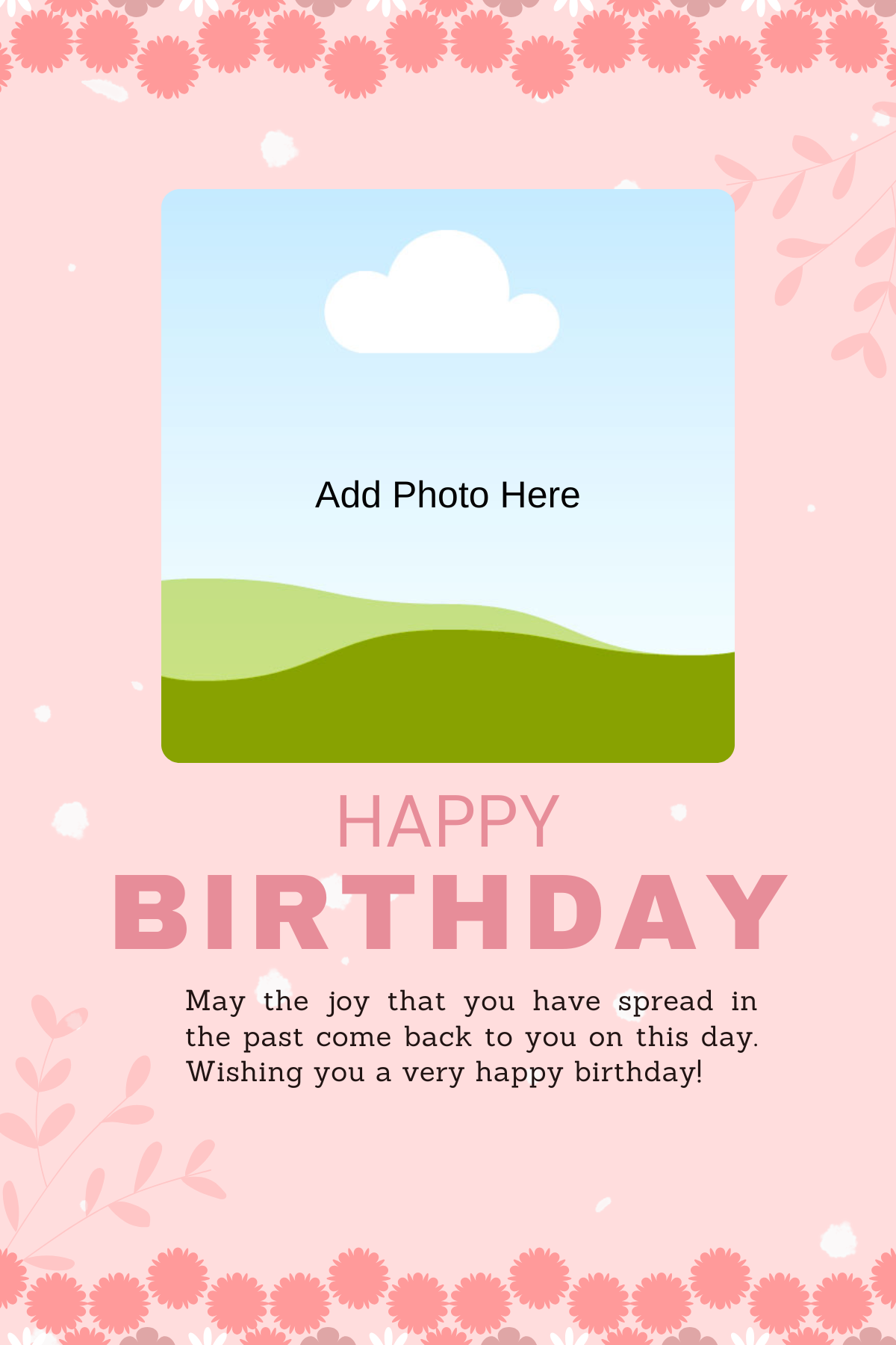 Photo Birthday Card (Printed 4"x6")