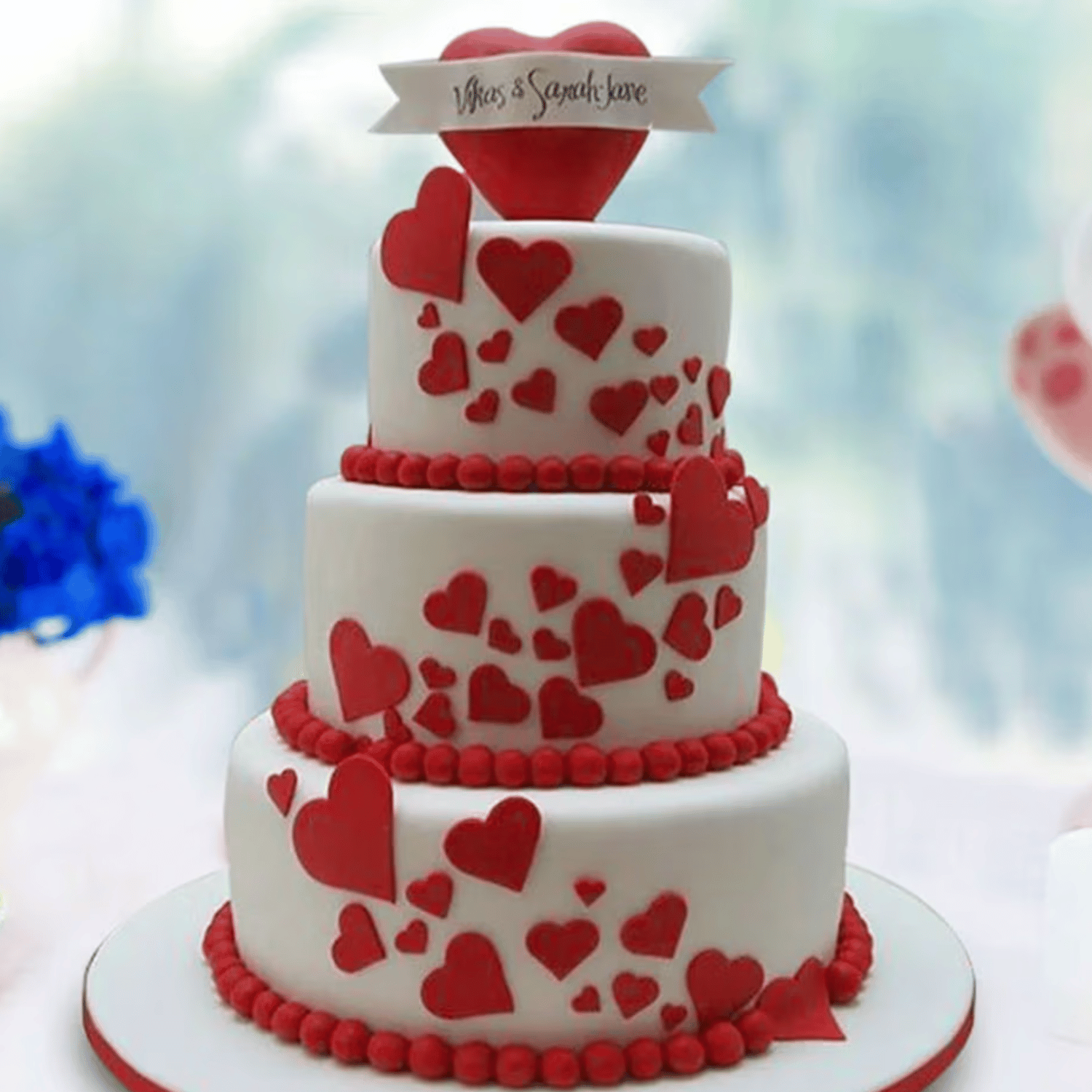 Timeless Elegance Anniversary Fondant Cake