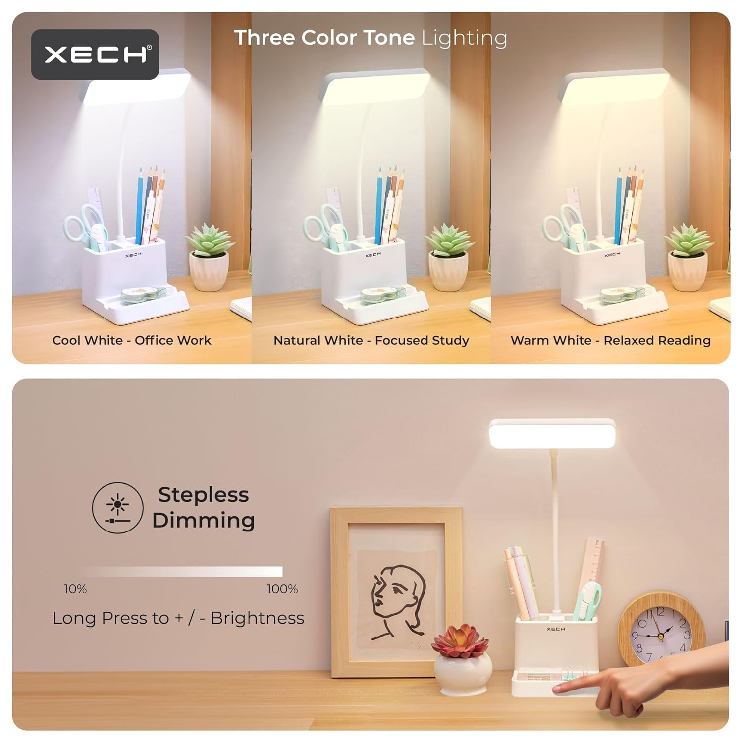 Desk Organizer with Lamp