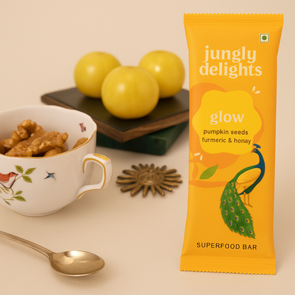 Jungly Delights Glow Superfood Bar with Honey & Amla (5 Bars)
