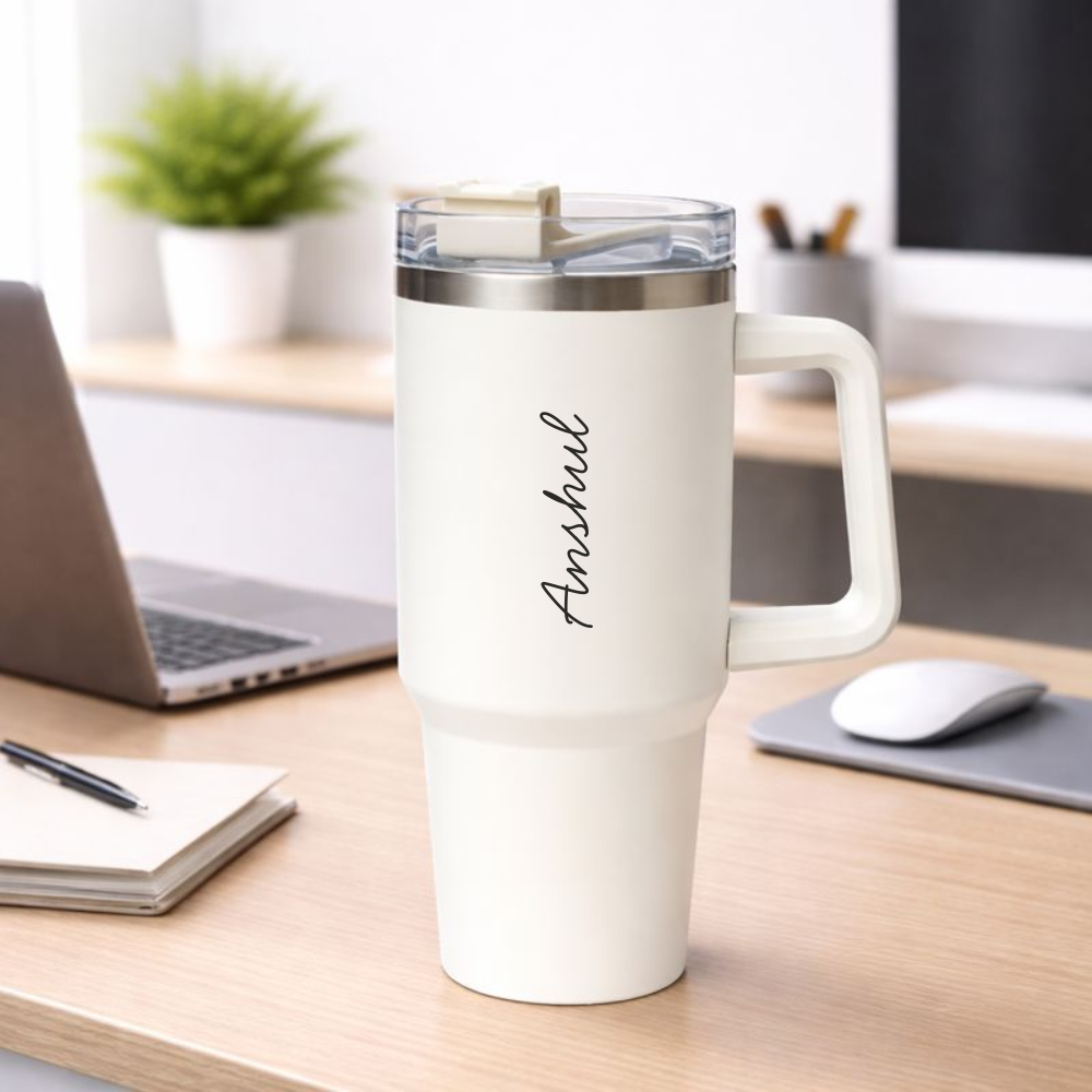 1.2L Vacuum Tumbler with Straw