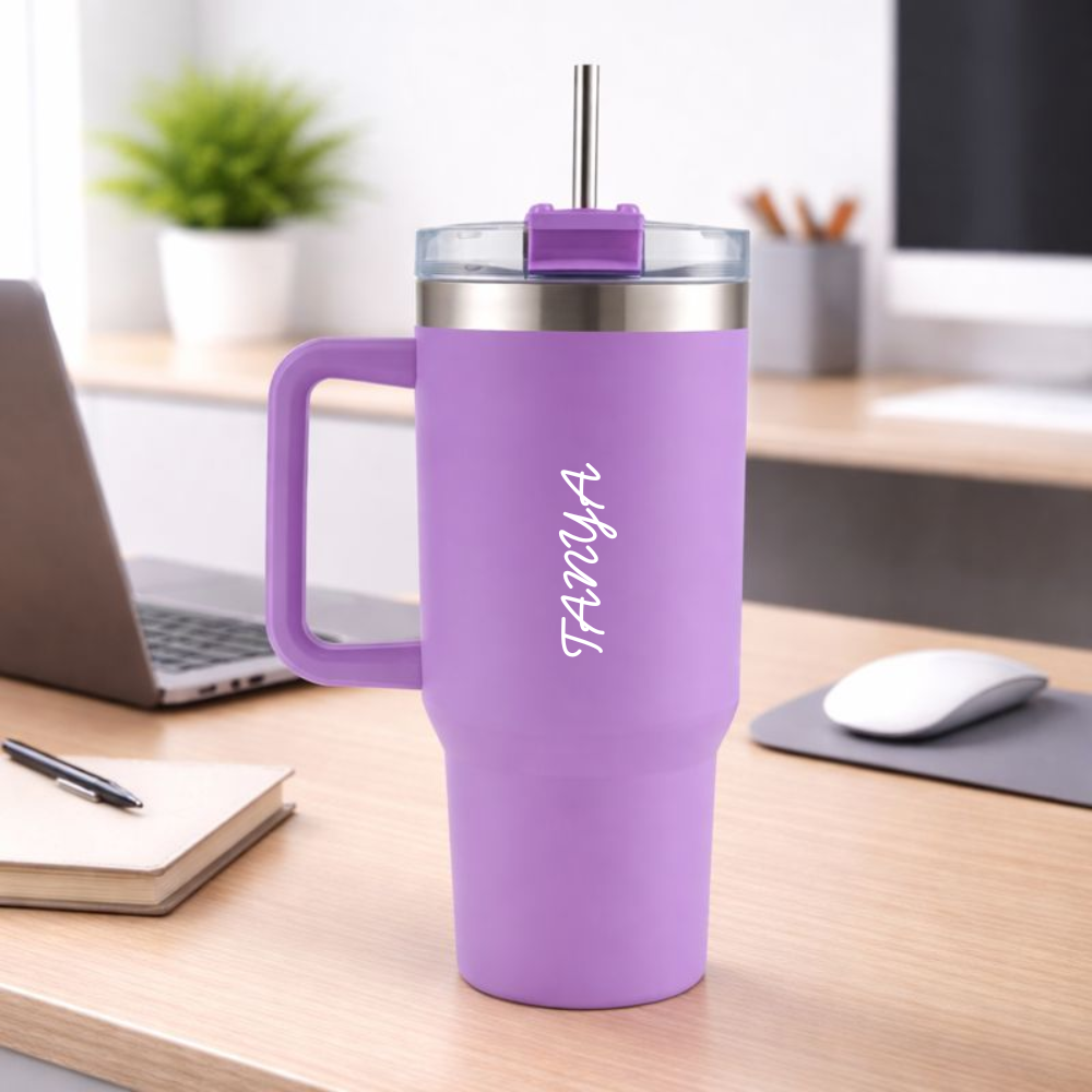 1.2L Vacuum Tumbler with Straw