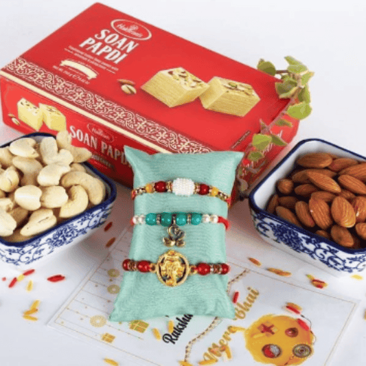 Rakhi With Sweets and Dryfruits