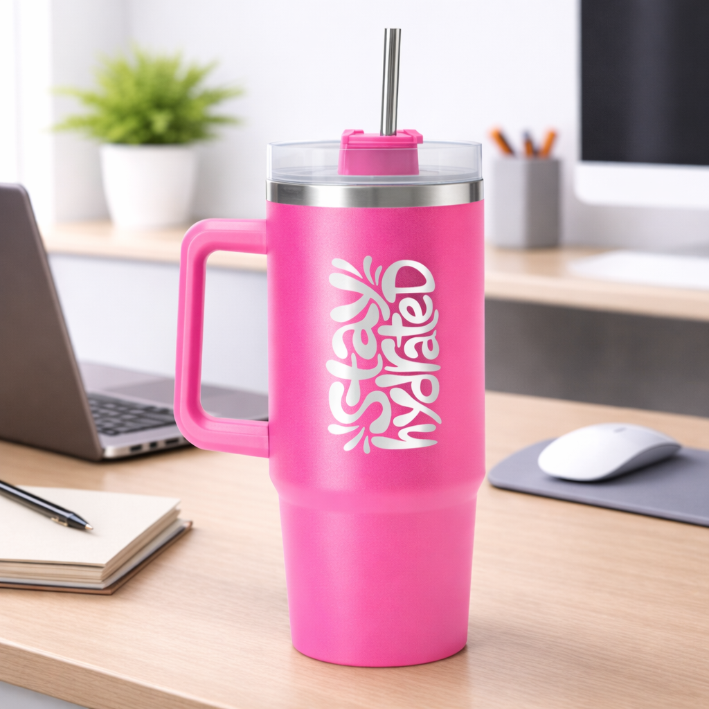 1.2L Vacuum Tumbler with Straw