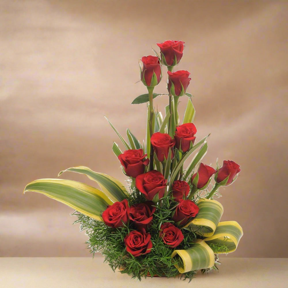 15 Red Roses Basket – bigwishbox