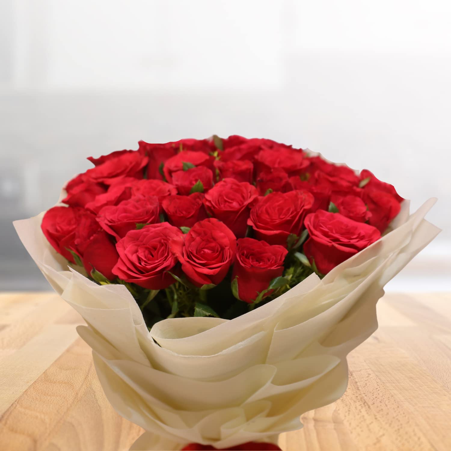 35 Rote Rosen Strauß (schön verpackt)