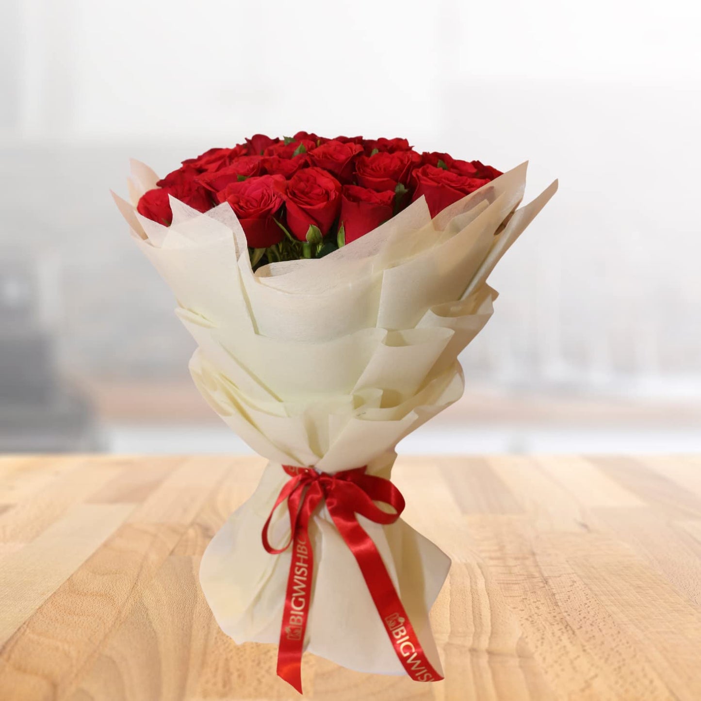 35 Rote Rosen Strauß (schön verpackt)