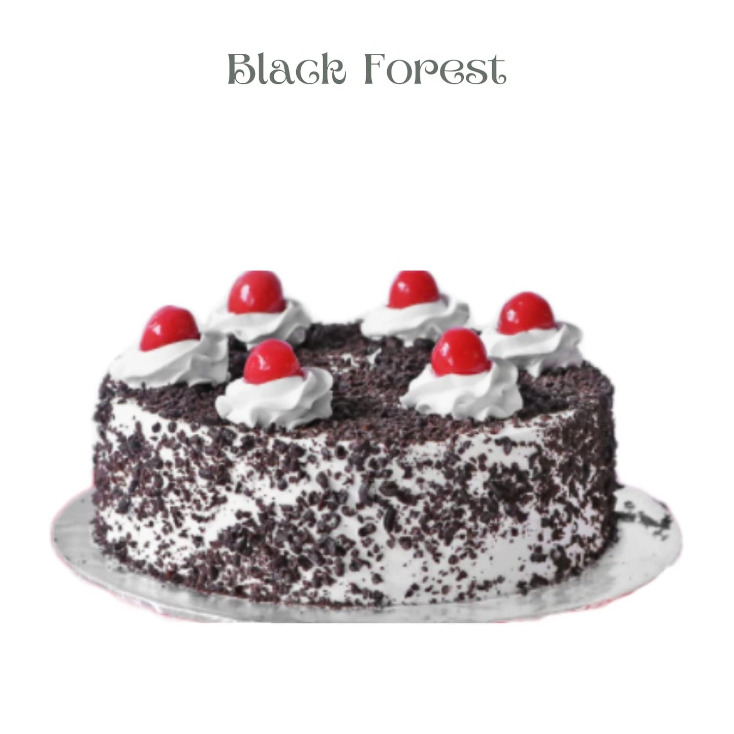 Gâteau aux 10 Roses Rouges et Forêt Noire 500g