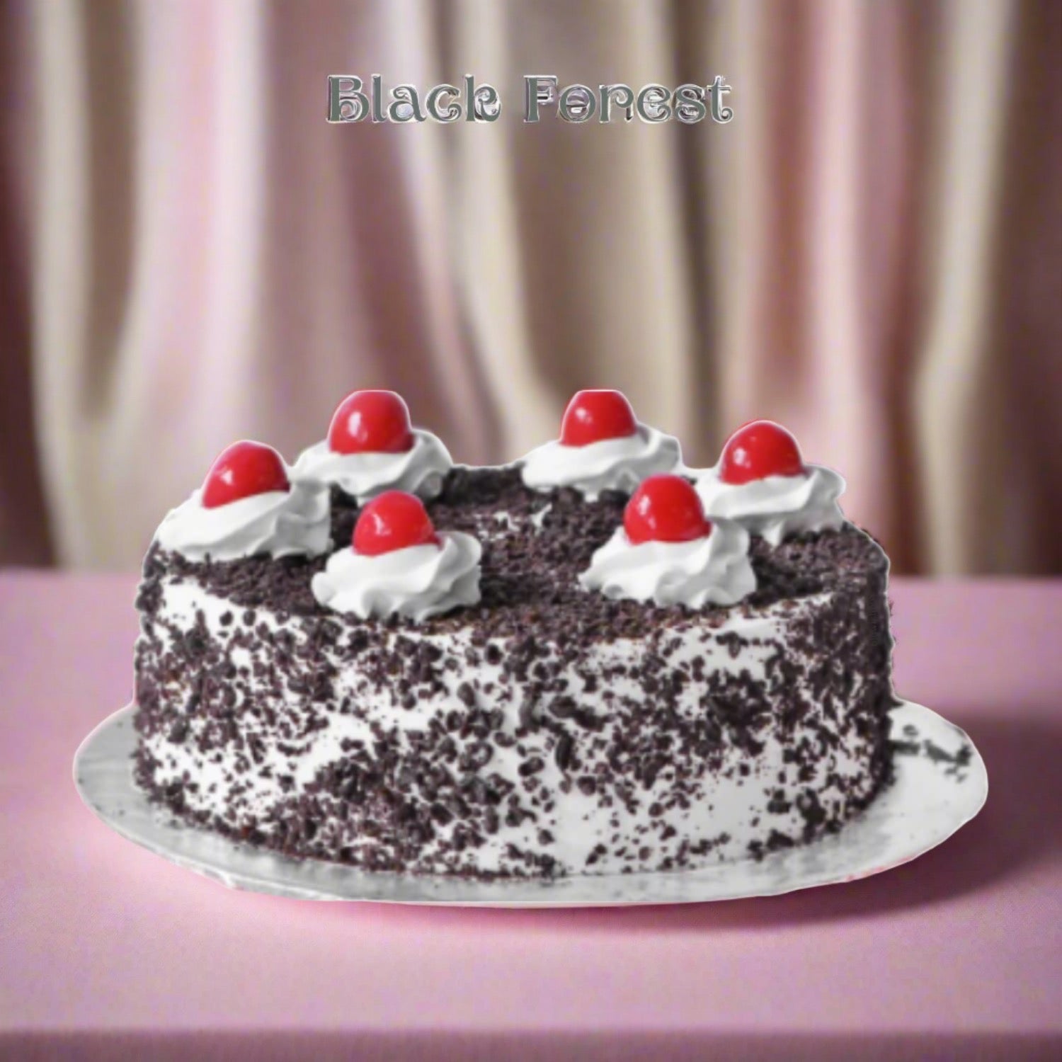 Gâteau aux 10 Roses Rouges et Forêt Noire 500g