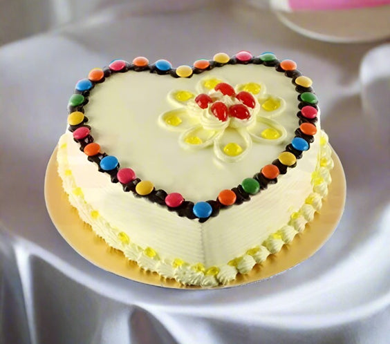Special Gems Heart Shape Butterscotch Cake 1Kg