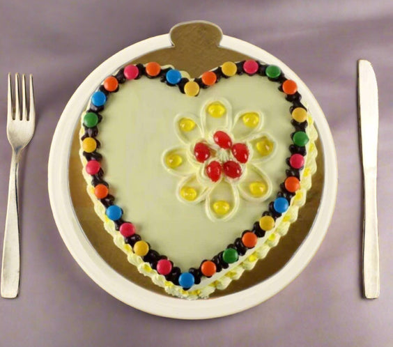 Special Gems Heart Shape Butterscotch Cake 1Kg