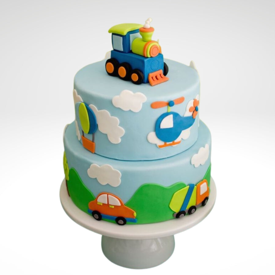 Transportation Birthday Cake 3Kg